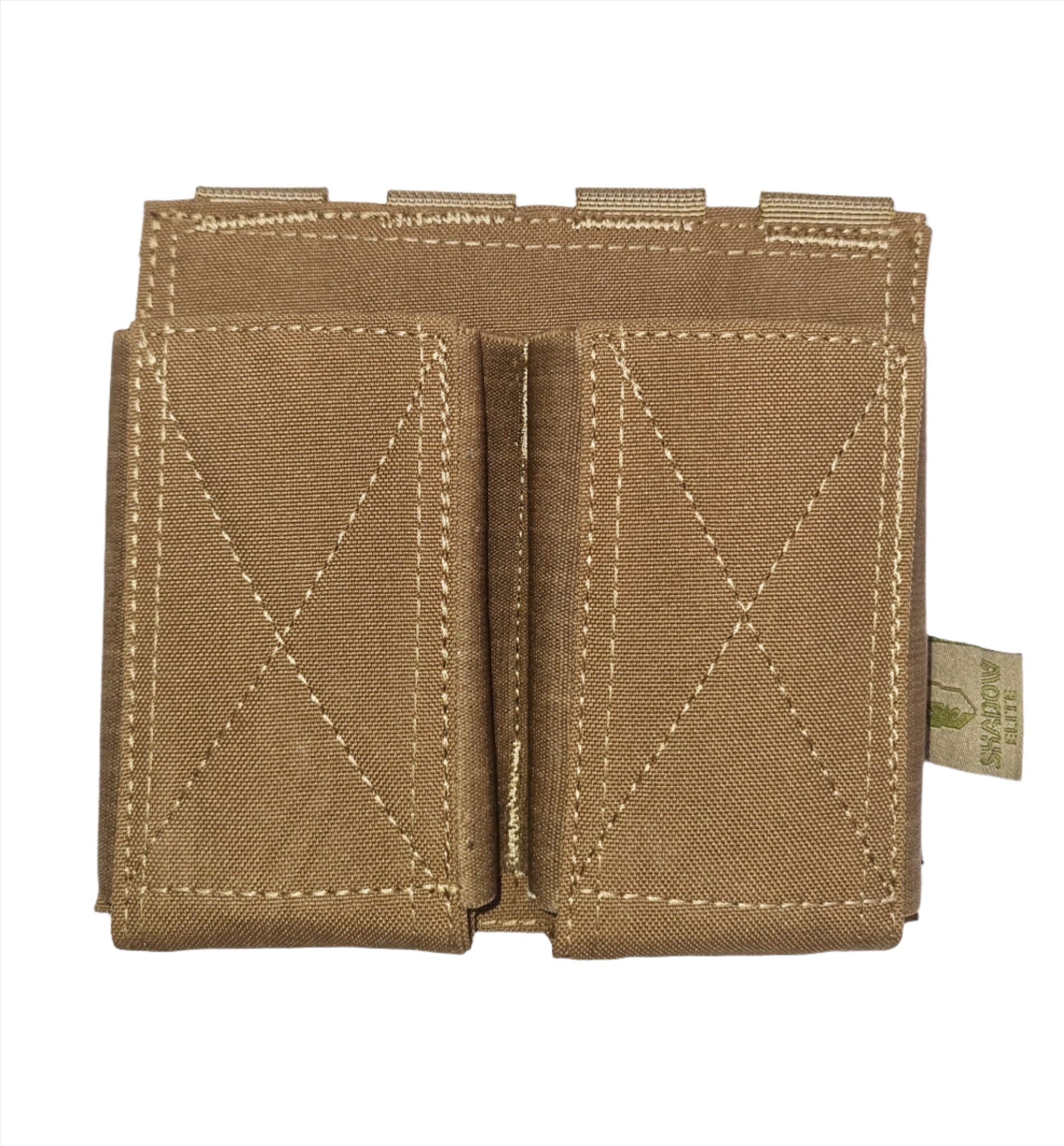 SHE-21088 Double Mag Pouch Open top coyote
