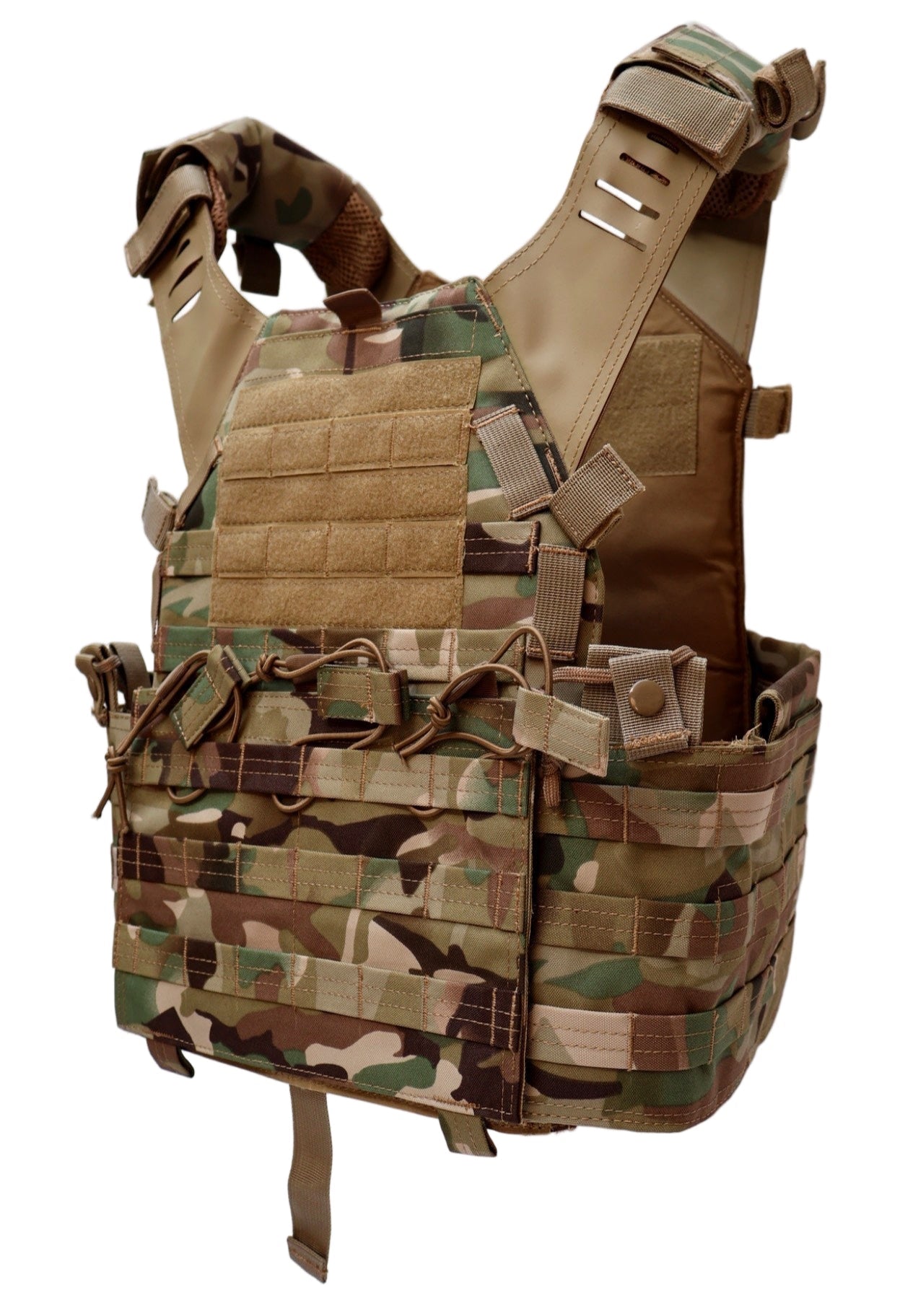 Urban Camouflage tactical vest on a white background.