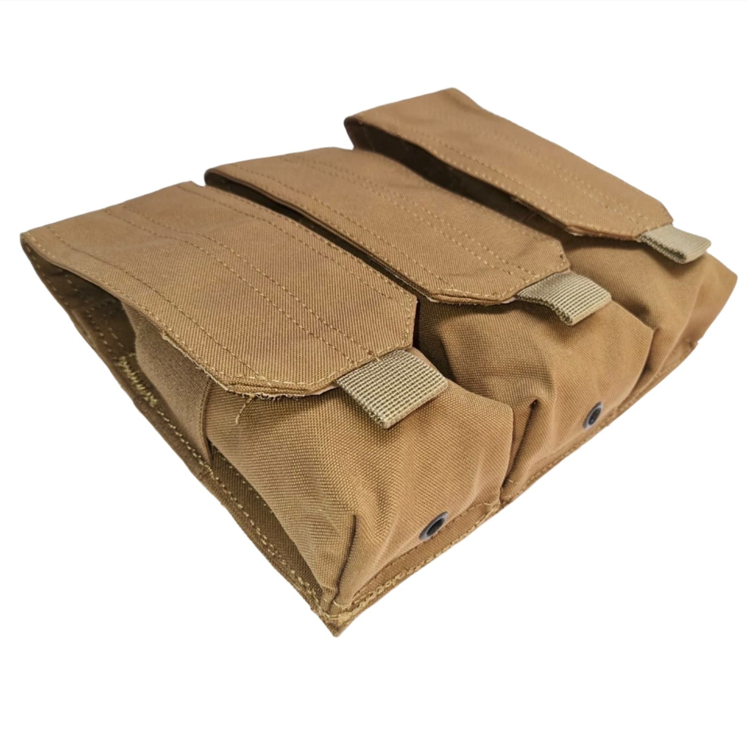 SHS - 23012 TRIPLE M16/M4 x 9 MAG POUCH COYOTE SIDE PIC