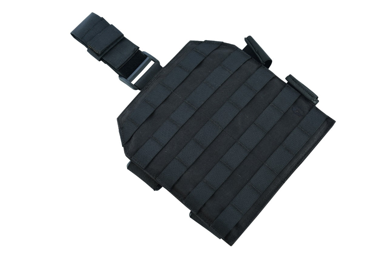 SHE-913 Drop Leg Camouflage Molle Panel Colour Black , front view