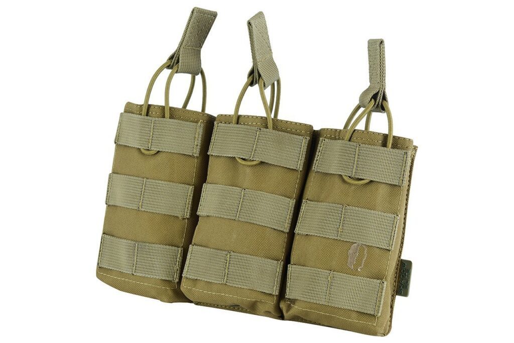 SHS - 23015 TRIPLE 5.56/M4 SPEED DRAW MAG POUCH COYOTE
