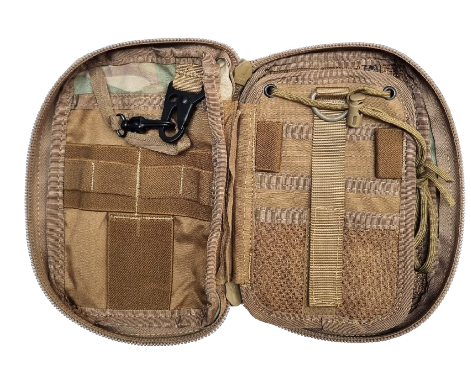 SHE-1008 Compact EDC Camouflage  Pouch Colour UTP inside view.