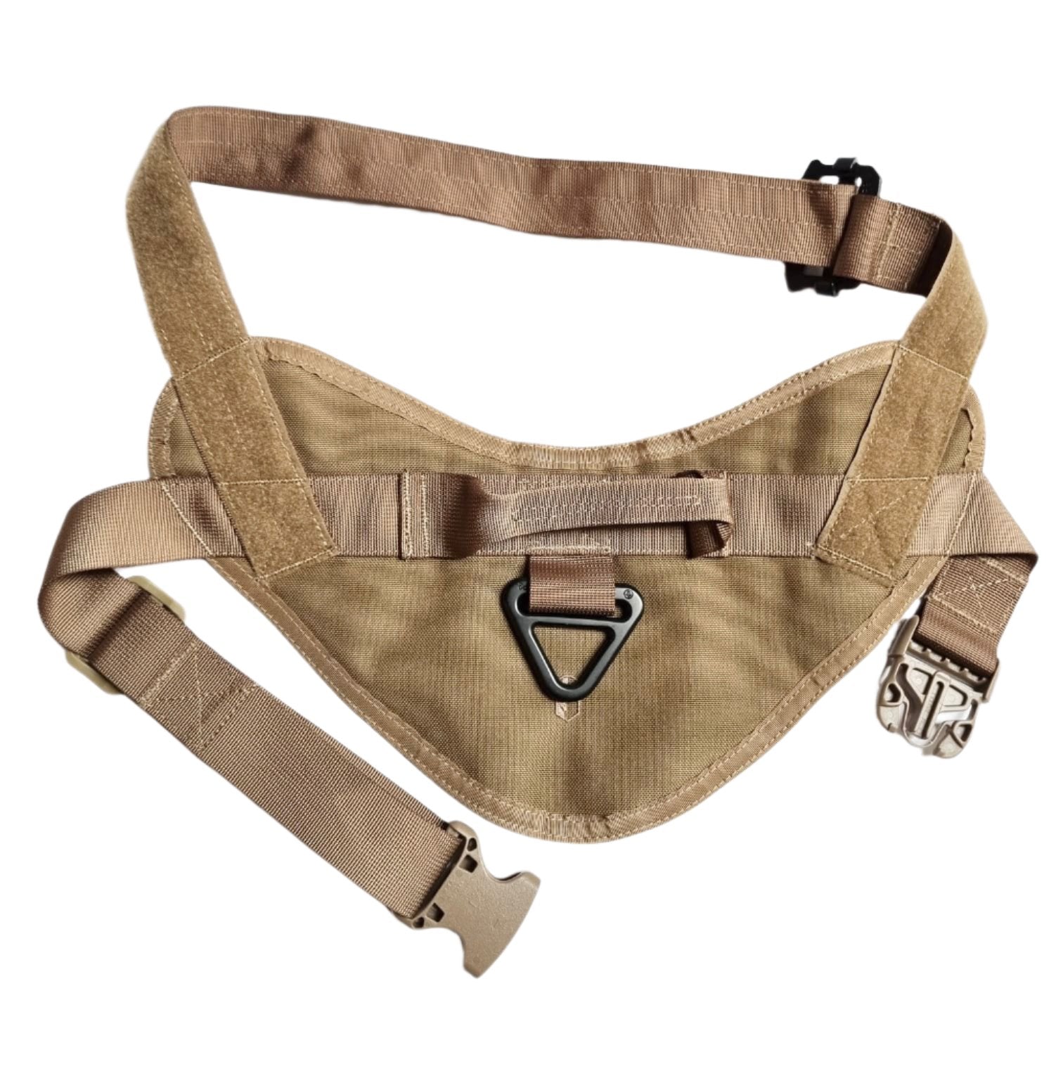 SHE - 130 K9 Duty Harness Colour Coyote front view.