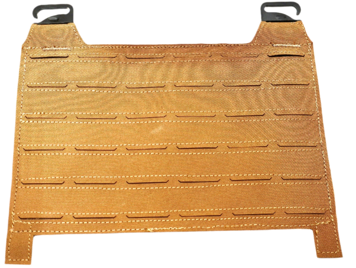 Tan tactical vest Molly Panel with multiple pockets on a white background