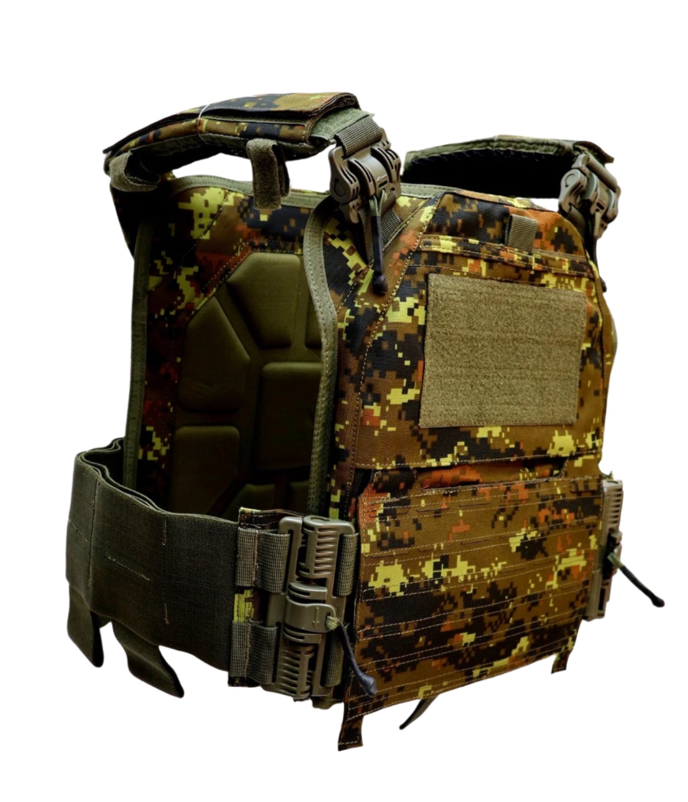CADPAT / Estonian Digital Camouflage tactical vest on a white background