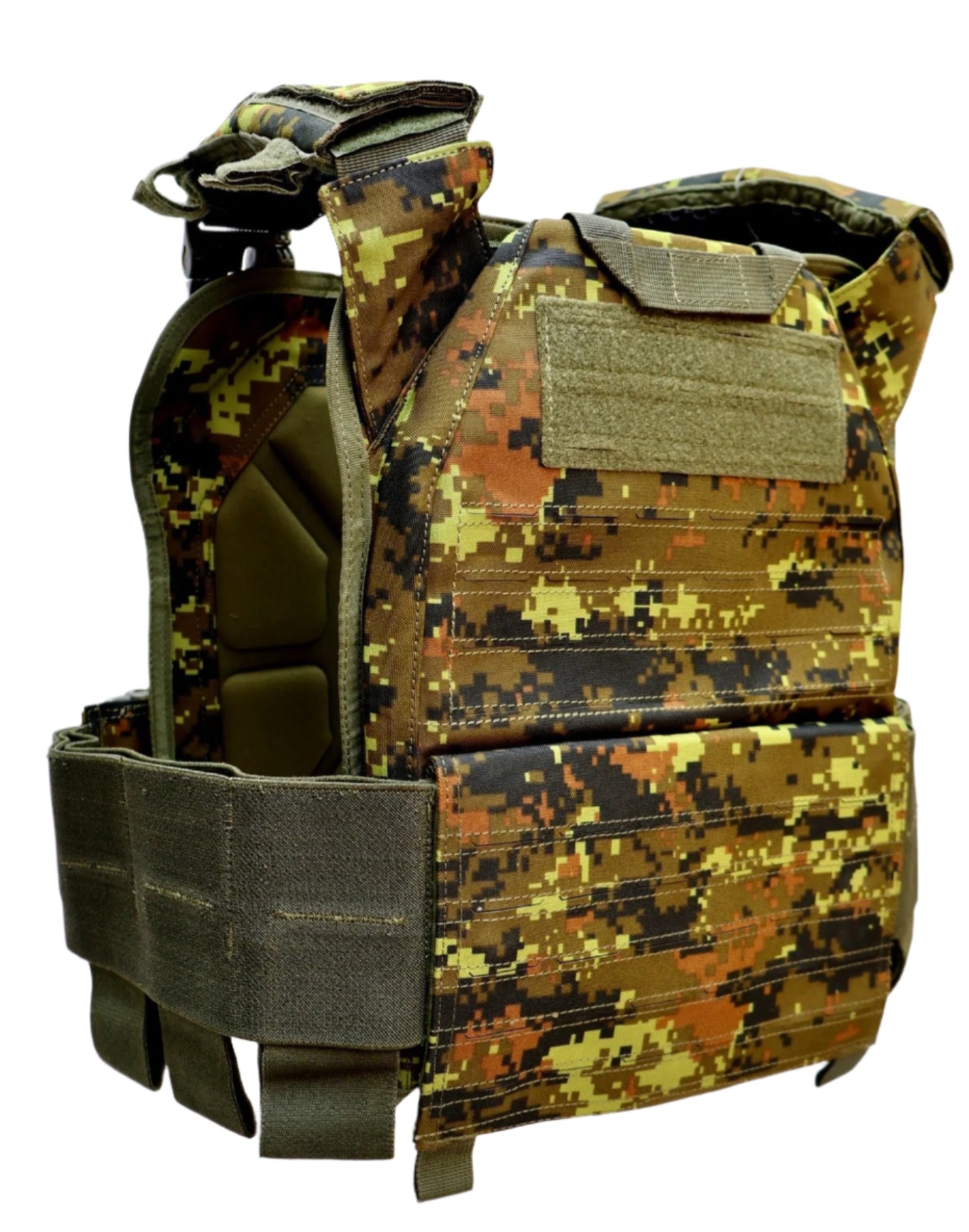 CADPAT / Estonian Digital camouflage tactical vest on a white background