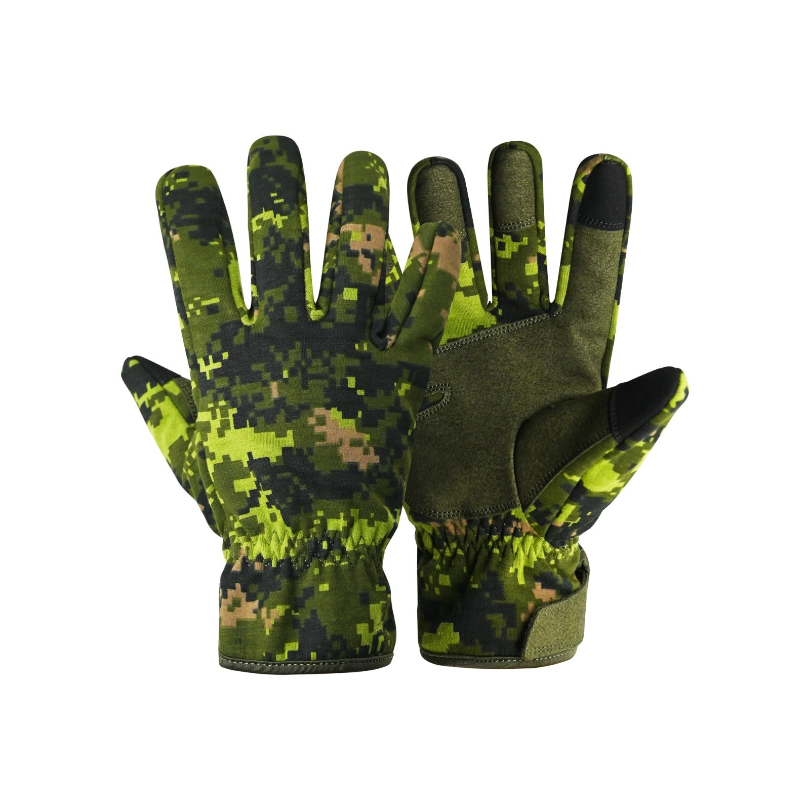 Digital camouflage gloves on a white background