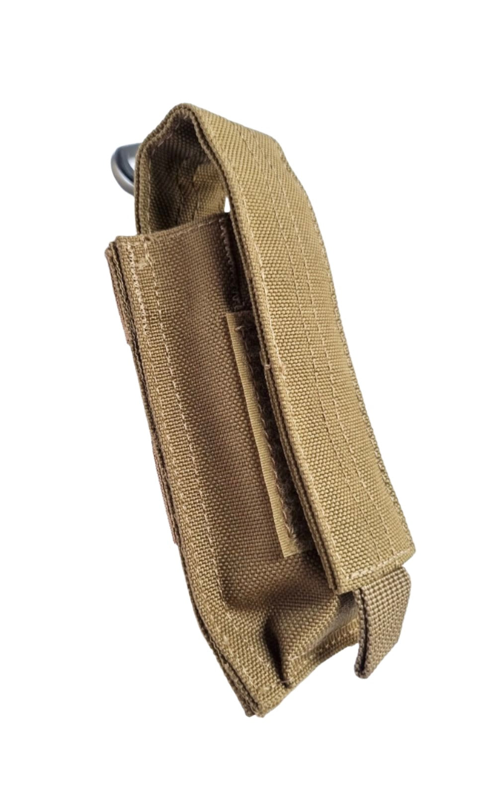 SHE-23029 GRIPTAC SINGLE PISTOL MAG POUCH COYOTE SIDE PIC