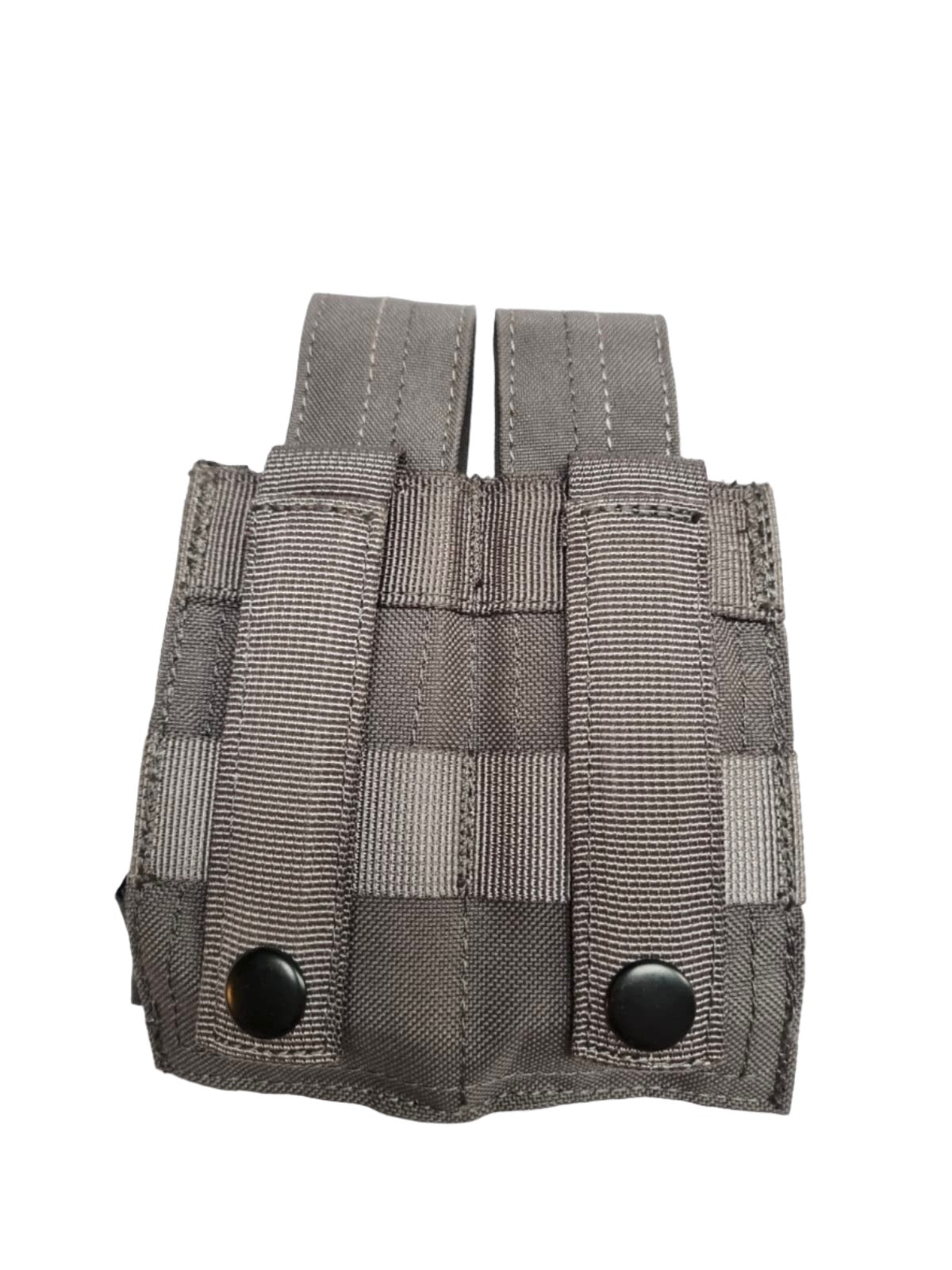 SHE-23030 GRIPTAC DOUBLE PISTOL MAG  POUCH GREY