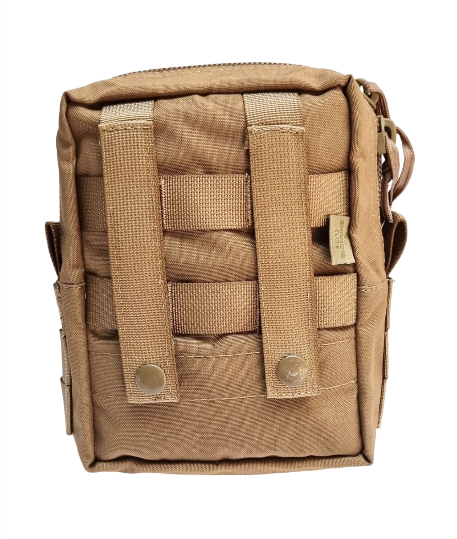 SHE-834 Multi Purpose Camouflage Utility pouch Colour  Coyote backside view.