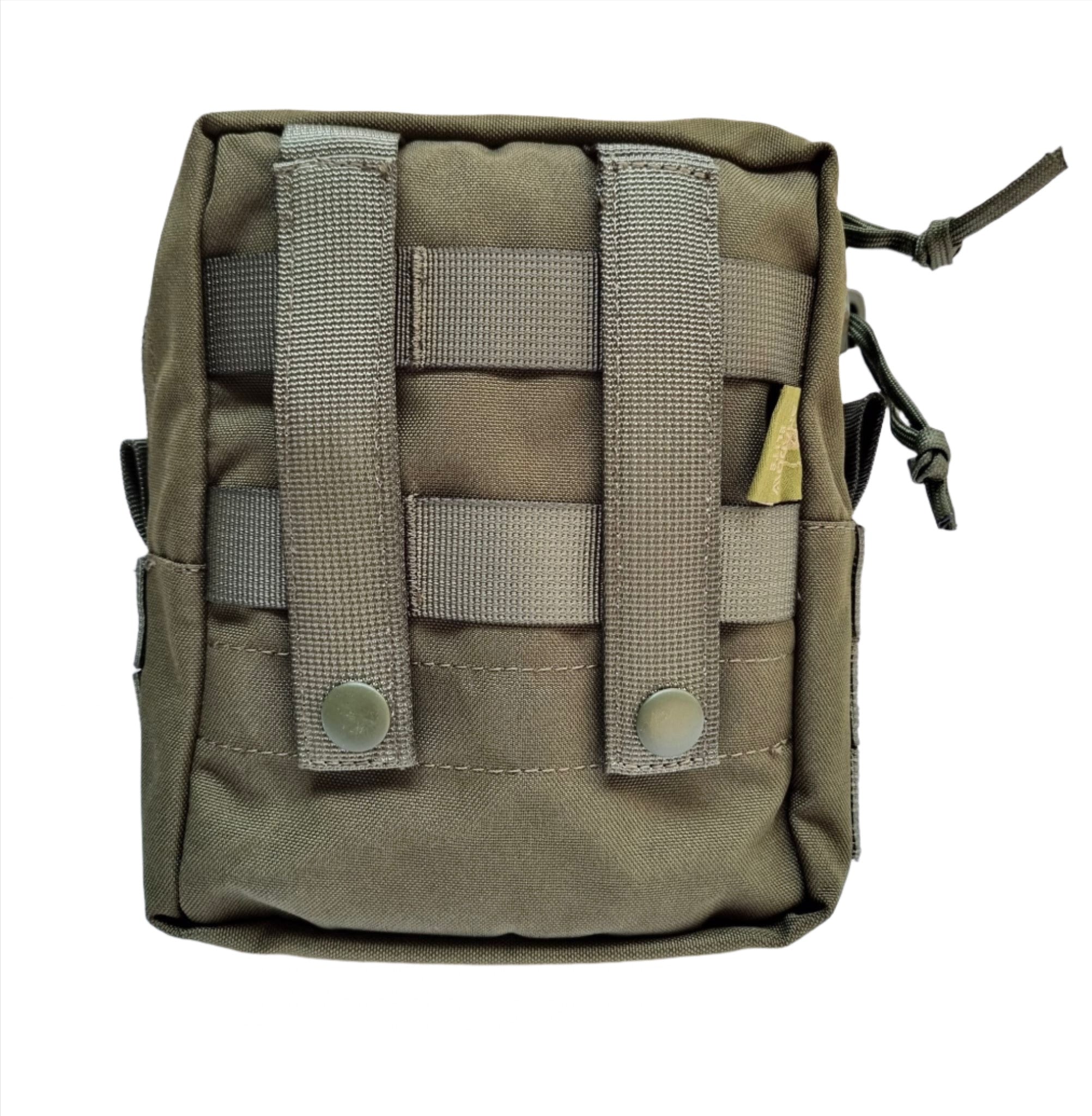 SHE-834 Multi Purpose Camouflage Utility pouch backside view Colour  OD Green