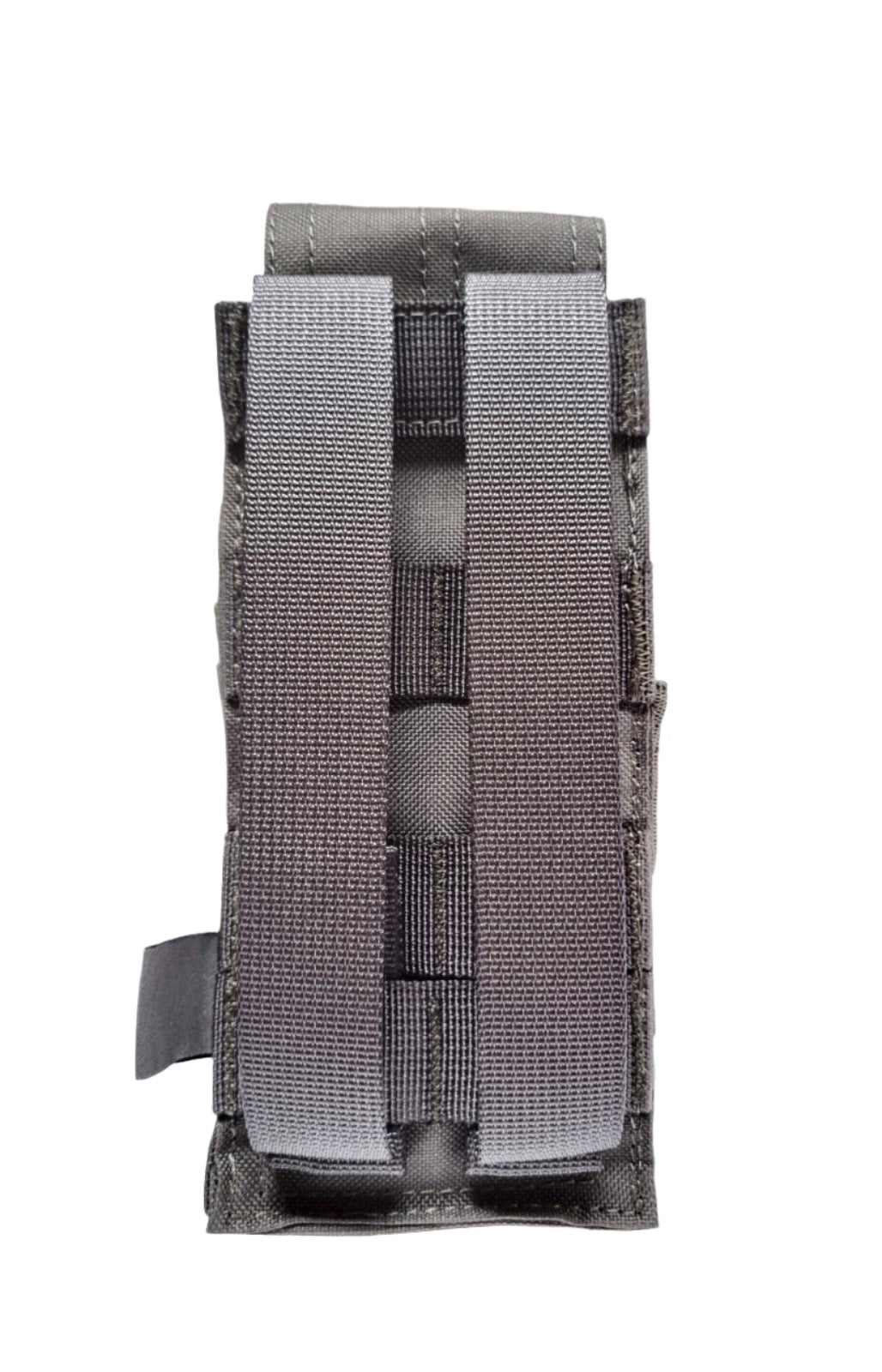 SHE-920 SINGLE M4 5.56MM MAG POUCH COLOUR GREY BACKSIDE VIEW