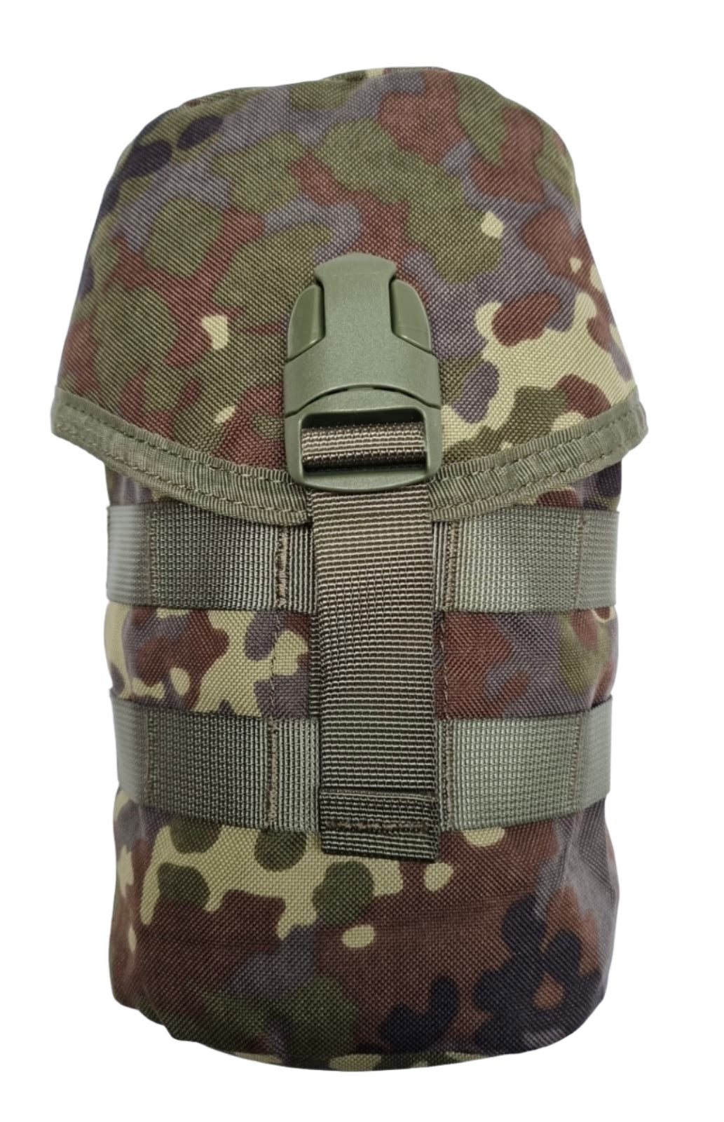 SHE-954 Camouflage  Canteen Pouch Colour German Flecktarn front view.