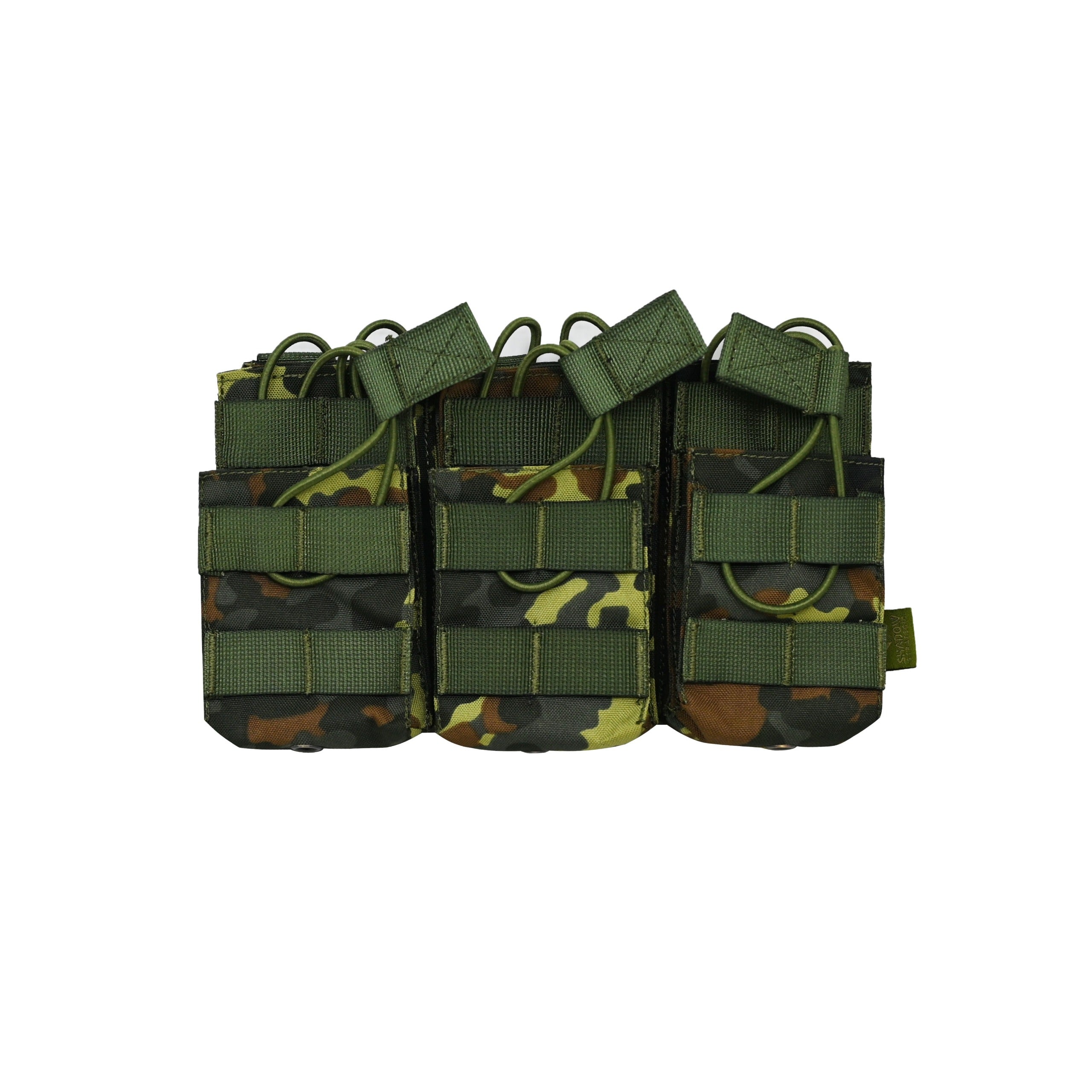 German Flecktarn camouflage tactical pouch on a white background