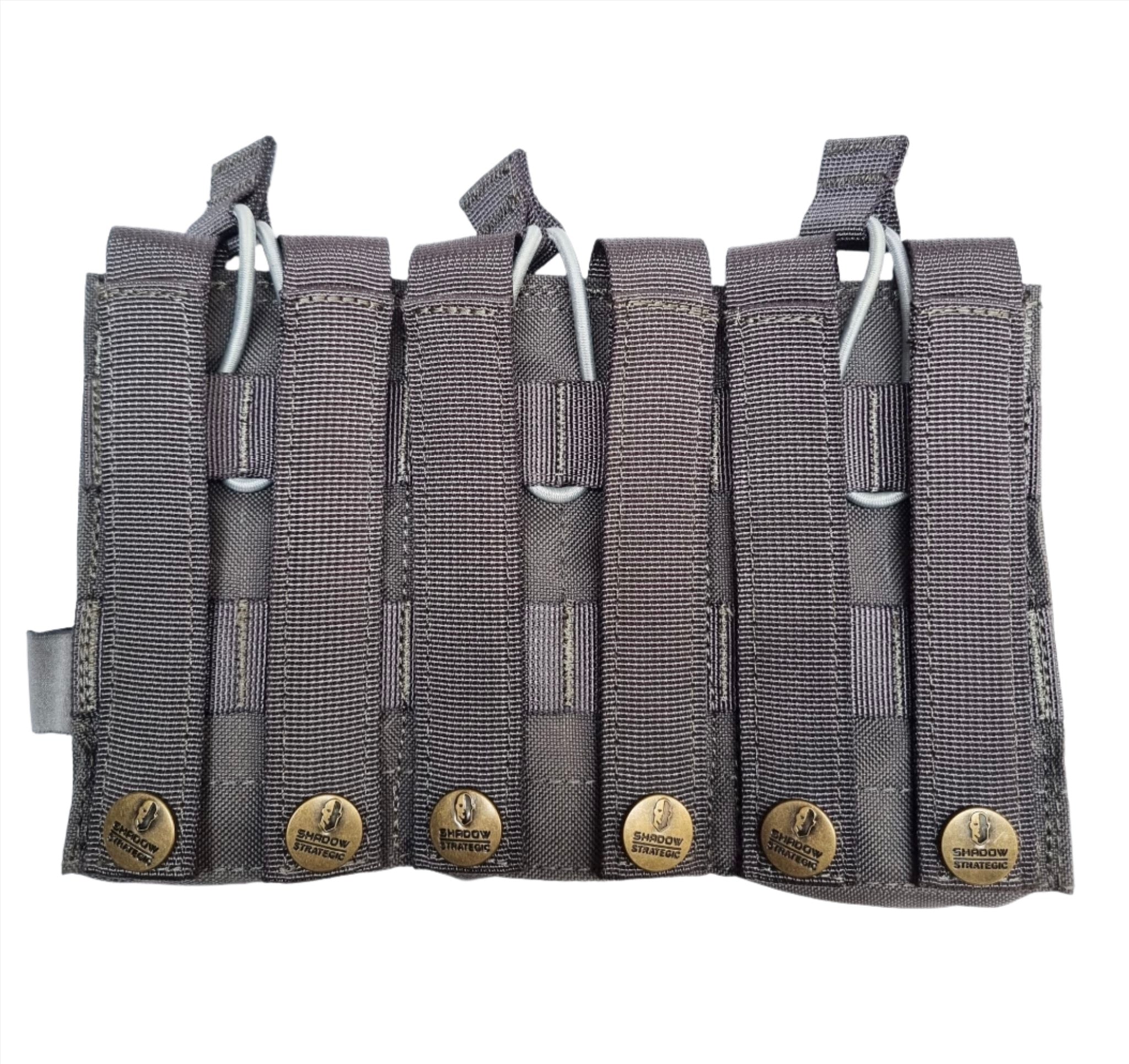 SHS - 23002 STACKER OPEN-TOP MAG POUCH TRIPLE SILVER GREY