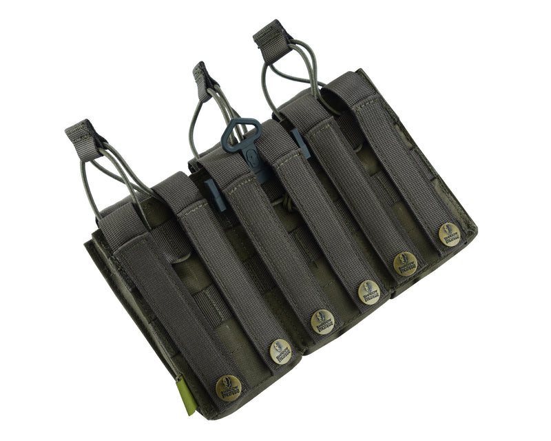 SHS - 22089 AK/9mm TRIPLE OPEN-TOP MAG POUCH