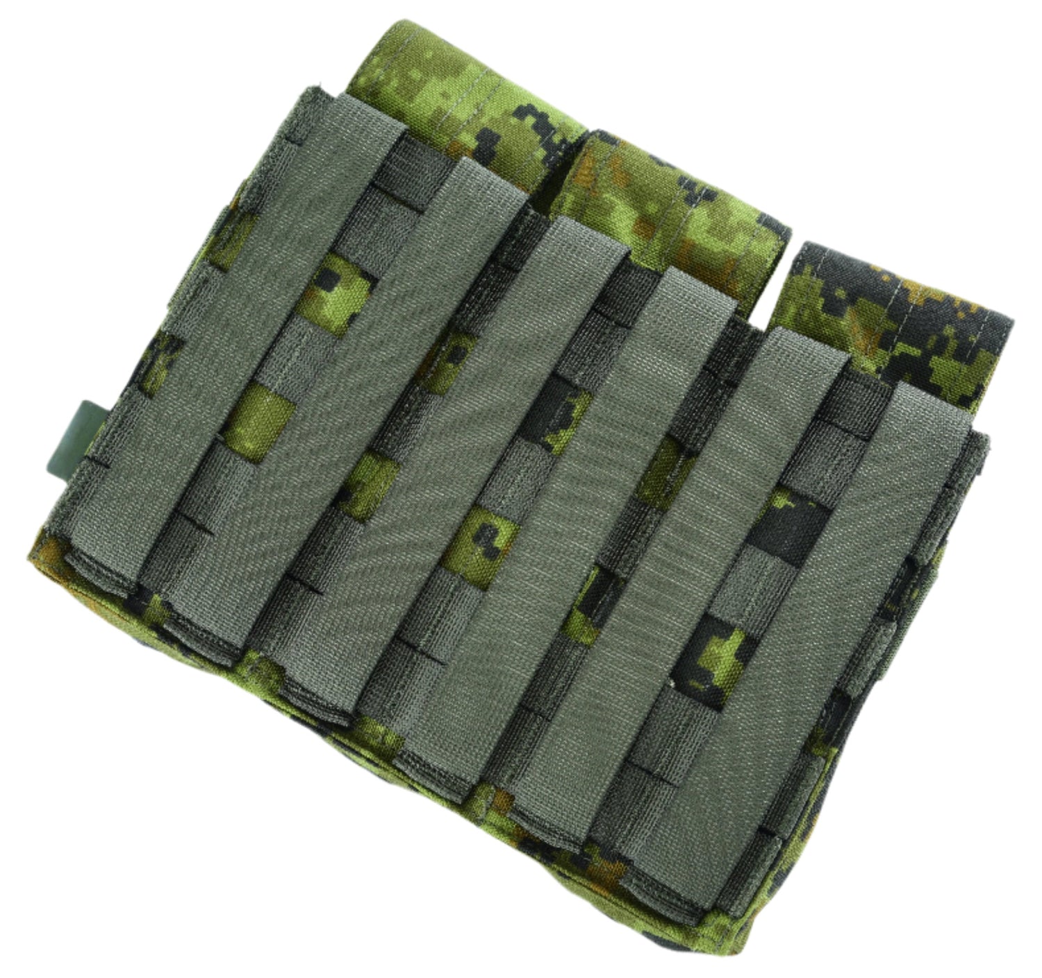 Green and gray woven pattern on a white background